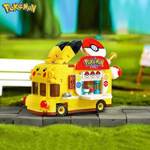 포켓몬 자동차 클래식 애니메이션 센터 하우스 피카추 Mewtwo Charizard Venusaur 빌딩 블록 벽돌 세트 모델 DIY 장난감 선물용