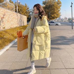 2024 새로운 한국 여성 자켓 겨울 파카 루즈 후드 코튼 패딩 여성 롱 다운 자켓 Thicken Oversize Puffer Coats