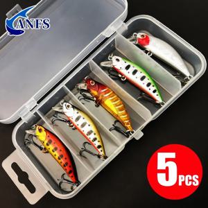 5pcs 낚시 미끼 키트 싱킹 미노우 송어 인공 미끼 크랭크 미끼베이스 낚시 태클