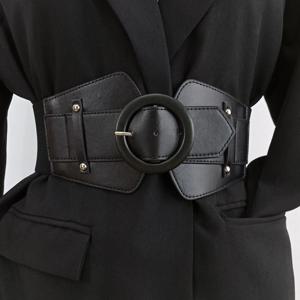 레드 와이드 스트레치 Cummerbunds 여성 허리 탄성 화이트 코르셋 벨트 여성용 빅 플러스 사이즈 드레스 벨트 Easy 허리띠 블랙