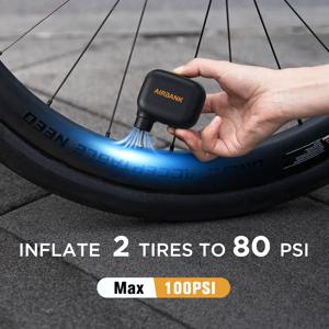 미니 자전거 Pupmp 100PSI 휴대용 전기 공기 펌프 Presta Schrader 밸브 사이클링 자전거 액세서리
