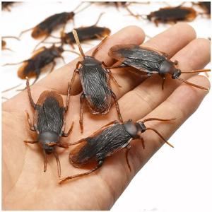 5/50Pcs 인공 바퀴벌레 현실적인 가짜 바퀴벌레 곤충 참신 트릭 소품 어린이 장난감 개그 실용 농담 장난감 지네