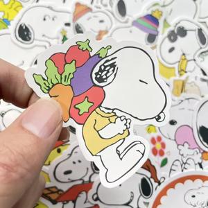 100/200pcs 애니메이션 스누피 편지지 스티커 귀여운 만화 학생 편지지 노트 diy 장식 표현 낙서 스티커