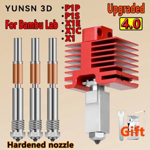 BambuLab P1S,P1P,X1,X1C,X1E용 새로운 업그레이드 TZ4.0 핫엔드 일체형 경화 강철 노즐 핫 엔드 키트 3D 프린터 액세서리