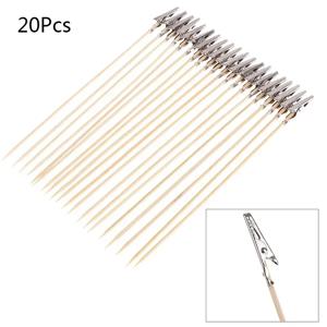 20Pcs 나무와 금속 그림 스탠드 에어 브러시 모델 부품에 대 한 악어 클립 스틱 모델링 도구