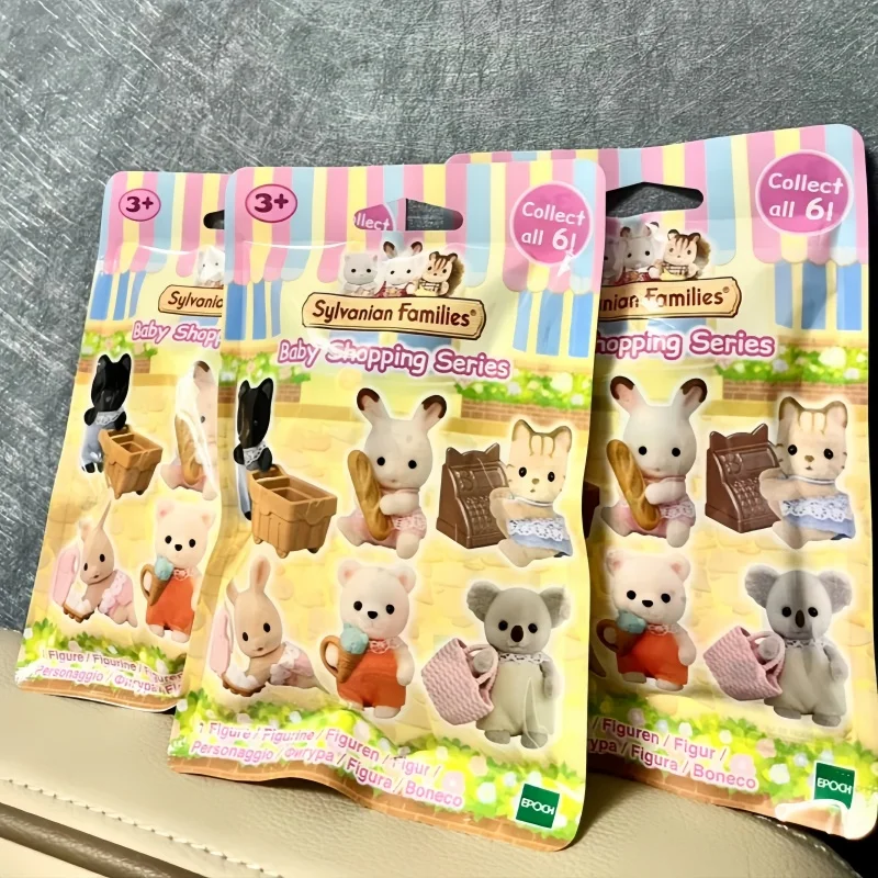 2024 뜨거운 일본 Sylvanian 가족 무작위로 1 Kawaii 쇼핑 축제 인형 귀여운 애니메이션 Figrues 방 장식품 생일 선물 장난감