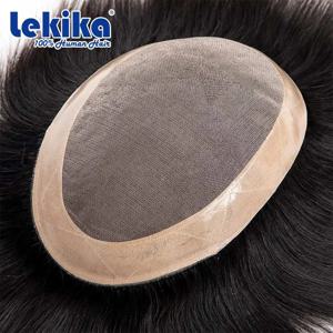 Toupee Mono 남성용 모발 보형물, 남성용 100% 인모, 내구성 있는 가발, 6 인치 교체 시스템