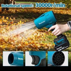 Makita 폭력적인 송풍기 30000RPM 터보 제트 팬 18V 전기 공기 먼지 떨이 풍속 터보 라이트 카 클린으로 충전식