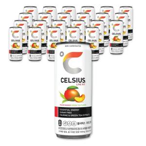 셀시어스 제로 에너지드링크 피치망고 그린티 325ml 24캔 1박스