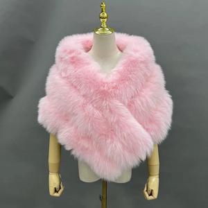 JANEFUR 여성용 진짜 여우 모피 숄 판초, 럭셔리 우아한 웨딩 신부 포멀 파티, 따뜻한 겨울 천연 모피 케이프 코트, 새로운 색상