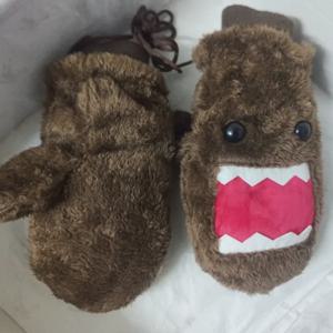 귀여운 도모 군 겨울 따뜻한 및 차가운 저항 귀여운 만화 및 애니메이션 캐릭터 상품 장갑, 야외 두꺼운 선물