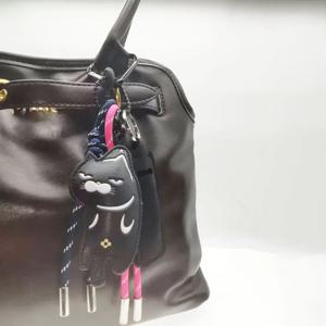 Ita 가방 액세서리 가방 참 블랙 고양이 펜던트, 버킨 백, 여성용 핸드백 지갑, 키체인, 남자 배낭 장식 체인