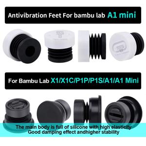 Bambu Lab A1 미니 3D 프린터용 진동 방지 발 패드, 미끄럼 방지 충격 방지 방진 고무 발 패드, Bambulabs A1 미니 부품