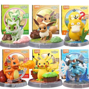 BLOKEES 오리지널 포켓몬 빌딩 블록 피카추 Charmander Psyduck Sprigatito Eevee Lucario 포켓몬 액션 피규어 장난감 선물