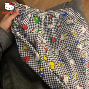 애니메이션 만화 헬로 키티 마이 멜로디 쿠로미 파자마 바지 봄 가을 여성 바지 달콤한 귀여운 학생 기숙사 홈 바지