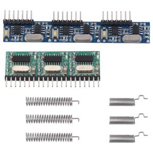 BABQ 무선 RX480E-4WQB 433Mhz RF 모듈 송신기 및 수신기 3 세트 원격 제어용 4 채널 출력 링크 키트