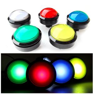 60mm 라운드 볼록 LED 조명 푸시 버튼 스위치 DC5V/12V 라이트 Blub 아케이드 게임 크레인 농구 자동 판매기 부품