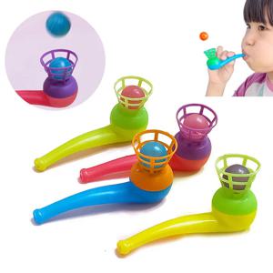 5-30PCS 일시 중단 된 블로우 파이프 블로우 볼로드 게임 어린이 균형 훈련 플로팅 블로잉 볼 매직 매달려 가족 키즈 장난감