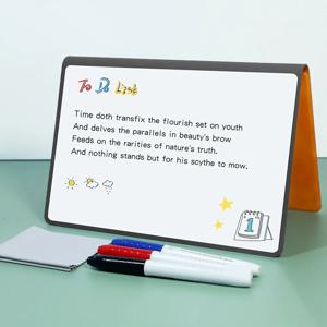 A5 화이트 보드 노트 지우기 비즈니스 접이식 쓰기 보드 재사용 가능한 메시지 메모 그리기 낙서 낙서 메모 패드 학생