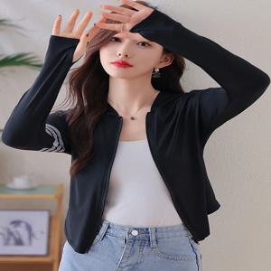 슬림핏 여성용 여름 신상 가벼운 통기성 있는 모자가 달린 자외선 차단 의류 자외선 차단 코트 자외선 차단 외투 자외선 차단 의류