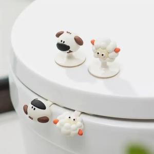 휴대용 사랑스러운 만화 화장실 리프팅 장치 화장실 뚜껑 손잡이를 만지지 마십시오 WC 액세서리 더러운 방지 펀칭 필요 없음