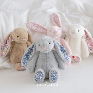 Jellycat 보니 토끼 꽃 귀 봉제 인형 토끼 인형 인형 카와이 룸 장식 장난감 부드러운 소파 쿠션 어린이 생일 선물