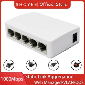 5 포트 기가비트 이더넷 스위치 10/100/1000Mbps 데스크탑 네트워크 스위치, 플러그 앤 플레이, 자동 MDI/MDIX, 홈 오피스용 RJ45 LAN 허브