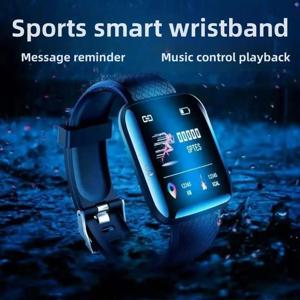스마트 시계 스포츠 피트니스 팔찌 제어 음악 메시지 표시 보수계 블루투스 연결 Smartwatch 116 알람 시계 날씨