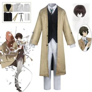 Anime Bungo Stray Dogs 다자이 오사무 코스프레 의상 자켓 롱 코트 할로윈 크리스마스 유니폼 윈드 브레이커 의류