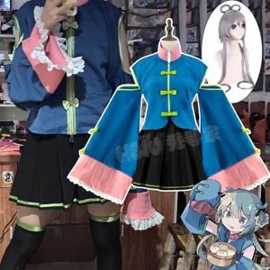 Anime Vtuber Luo Tianyi 코스프레 의상 Luo Tianyi 무장 소녀 유니폼 여성 드레스 할로윈 롤 플레잉 의상 가발 소품 슈트