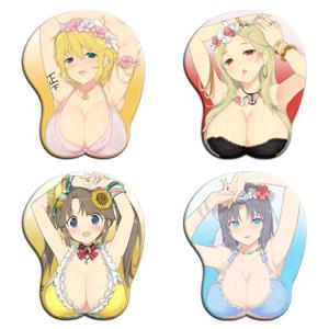 센란 카구라 미노리 류나 3D 가슴 마우스 패드 섹시한 가슴 귀여운 게임용 마우스패드 소프트 실리콘 손목 받침대 게이머 M DIYyid