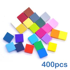 400pcs DIY 빌딩 블록 그림 벽돌 부드러운 1x1 24 색 교육 크리 에이 티브 장난감 어린이 크기 3070 호환