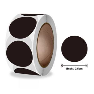 50-500Pcs 검은 종이 스티커 라운드 빈 수제 스티커 접착제 DIY 라벨 선물 패키지 봉투 씰링 스티커 편지지