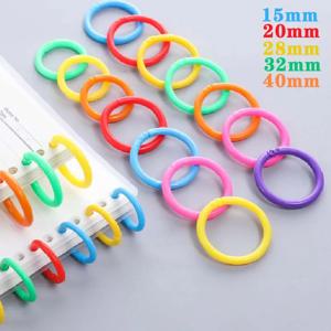 50 Pcs 15/20/28/32/40mm 플라스틱 링 바인더 DIY 앨범 서클 루스 리프 책 고리 오프닝 사무실 바인딩 용품 사진 앨범