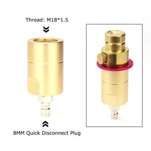 M18*1.5 CO2 어댑터(8MM 퀵 플러그 포함) 외부 Co2 탱크 어댑터에 소다 워터 스트림 메이커