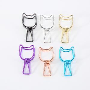 6 개/몫 미니 종이 클립 만화 고양이 책갈피 학생을위한 편지지 클립 종이 책 페이지 클립 주최자 관리