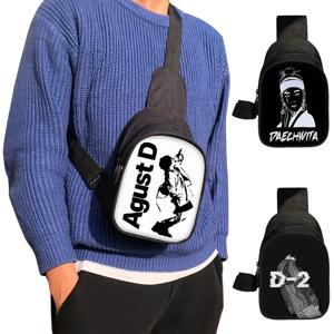 Korean Style AGUST D Chest Bags Kpop D2 Daechwita 숄더 백 여행용 지갑 휴대폰 홀더 Suga Min Yoongi Crossbody Bag