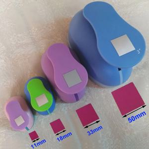 11mm 18mm 25mm 50mm 사각형 원형 공예 펀치 스크랩북 학교 DIY 종이 커터 EVA 폼 기하학 구멍 펀치