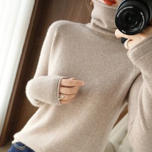 가을 겨울 여성 스웨터 터틀넥 긴 소매 솔리드 슬림 피트 기본 니트 탑 따뜻한 바닥 셔츠 High Strecth Pullovers