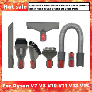 다이슨 V7 V8 V10 V11 V12 V15 진공 청소기 매트리스 브러시 헤드 원형 브러시 소프트 브러시 부품 용 플랫 흡입 노즐 헤드