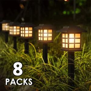 2/4/6/8Pcs 태양 LED 통로 조명 야외 방수 산책로 정원 장식 가로등 풍경 마당 파티오 진입로