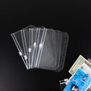 투명 PVC 지퍼 백, 투명 바인더 포켓, 느슨한 잎 지퍼 파우치, 저널 바인더 리필, 지퍼 포켓 카드 보관 가방