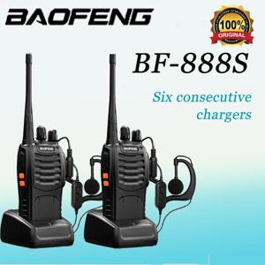 Baofeng BF 888S 1/2PCS 워키 토키 UHF 400 470MHz 휴대용 장거리 양방향 햄 라디오 수신기 송신기 송수신기
