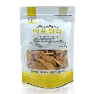고소하고 바삭한 어포튀각 90g 5봉, 10봉 / 건어물녀 건어물 쥐포 생선 어포 튀각 반찬 간식 안주