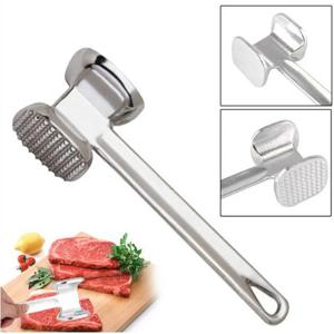 고기 Tenderizer 망치 19cm 가정용 알루미늄 합금 스테이크 금속 망치 주방 도구 헤비 듀티 내구성 양면 Tenderizer