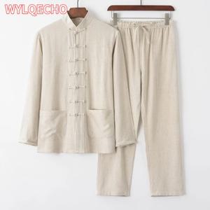 Hanfu 남성용 중국 의류, 뉴스 년 탑 팬츠, 한푸 쿵푸 의류 블라우스, 파티 남성 당나라 세트 플러스 사이즈 M-XXXXXL