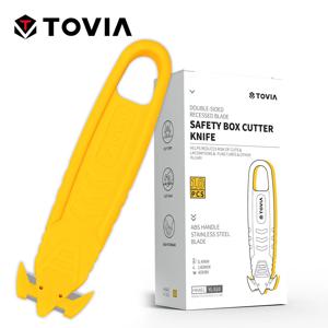 T TOVIA 안전 상자 커터 오프너 칼 유틸리티 보안 절단 상자 카톤 소포 패키지 테이프 하우스 사무실 칼 도구