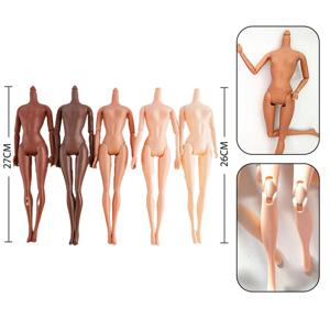 1PC 11 움직일 수있는 관절 26/27cm 아프리카 인형 누드 바디 브라운 블랙 스킨 인형 바디 스킨 어린이 예쁜 소녀 장난감 선물