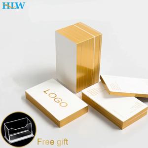 100PCS 맞춤형 명함 고급 금박 카드 양면 인쇄 90X54MM