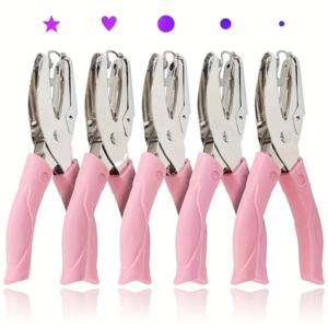 귀여운 금속 핸드헬드 종이 펀치, 스크랩북 의류, 단일 구멍 펀치, 별 하트 원형 구멍, DIY 공예 모양 커터, 1 개